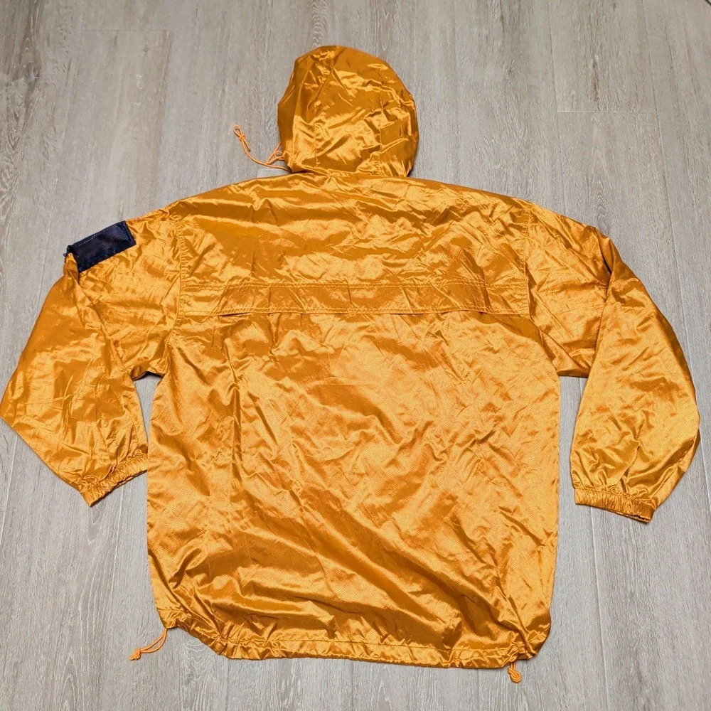 Vintage Arizona Jean Co Mens L Orange Navy Ripstop Anorak Windbreaker‎ Jacket